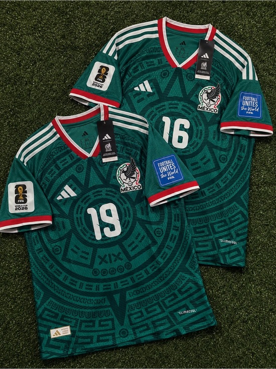 adidas Other - Adidas Mexico Authentic Home Jersey Bundle #16 and #19 Player Version World Cup